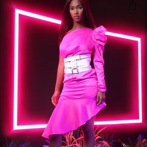 Cardi B - I Like Shining One Shoulder Dress NWT
